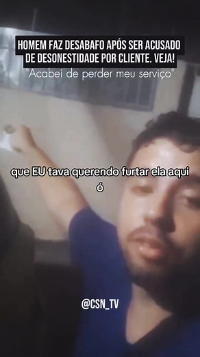 Homem faz desabafo após ser acusado de desonestidade por cliente. Veja!