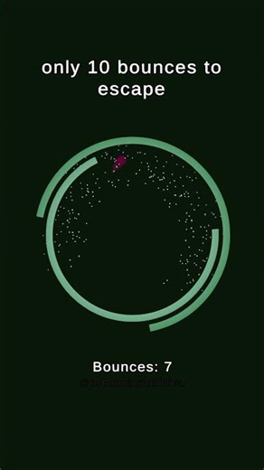 Only 10 bounces to escape! #shorts #digitalart #satisfying #asmr #bounce #challenge
