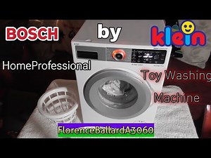 Bosch HomeProfessional by Theo Klein Toy Washing Machine - Unboxing and Demonstration