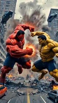Red Hulk vs Yellow Hulk – Final City Destroying Battle! 😱🔥#hulk #cbumfitness #viralvideo