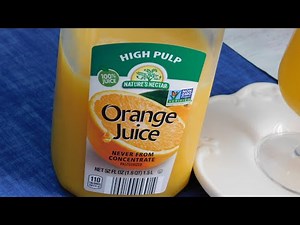 Aldi Orange Juice, High Pulp Orange Juice, Natures Nectar Juice