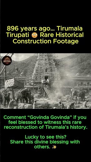 896 Years Ago… The Construction of Tirupati Temple 🛕 #shorts