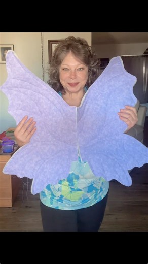 Back wings quilted.