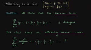 alternating series test