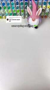 Replying to Magmoyao ASMR coloring 🔉seeds ☘️🌱 Coloring the page from my new 45 pages Spring Days coloring book 🌸💛💐 The markers I u 13 | Colorwithrosey