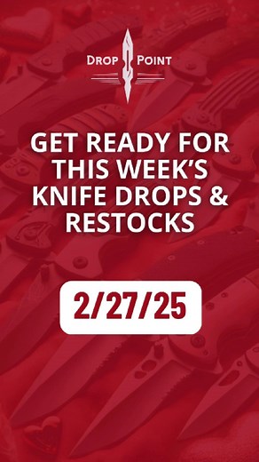 Your Drop Point Newsletter just landed! This week’s lineup is packed—new drops, restocks, and pre-orders are waiting for you. 👀 Check it out and let us know your favorite drop! 📲 Follow us for real-time updates. 🎁 Subscribe for exclusive perks (who doesn’t love early access?). And hey, knife makers—your work deserves the spotlight. Let’s feature you! Send us a message now! | The Drop Point