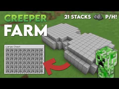 Minecraft EASY CREEPER FARM Tutorial 1.21+