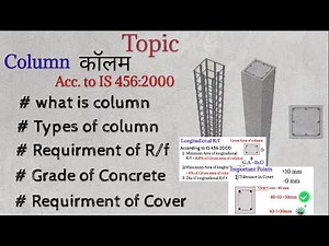 IS 456 Code explaination,IS 456 Specifications for Column, IS 456:2000 Code Specifications