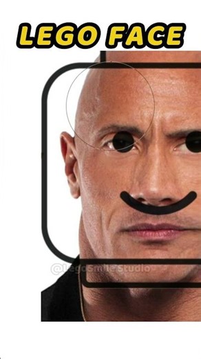 The Rock as a LEGO Minifigure 💀 #funny #lego #legoface #therock
