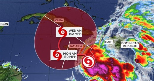 Tropical Storm Melissa intensifying as it approaches Jamaica
