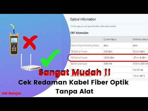 Cara Mengetahui Redaman Kabel Fiber Optik Tanpa Alat | ONT Huawei HG8245H5