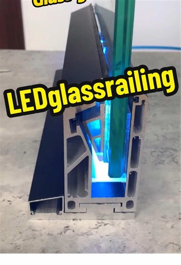 Seamless, postless design for a clean, modern aesthetic that doesn't obstruct your view#ledglassrailing #glassrailing #glassrailings #glasses #LED