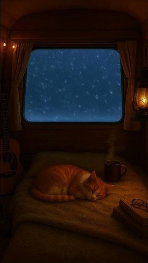 Blizzard Night in a Van ❄️ Hours of Snow & Wind Sounds | Deep Sleep Ambience