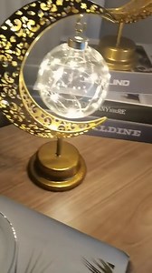 Seline LED Moon Light, Table Lamp, Decorative Star Lamp, Decorative Ball Lamp, Office & Home Decor, Battery Operated Bedroom Light Night, Magic Moon Night Light, Starry Night Lamp (Moonlight), Gold