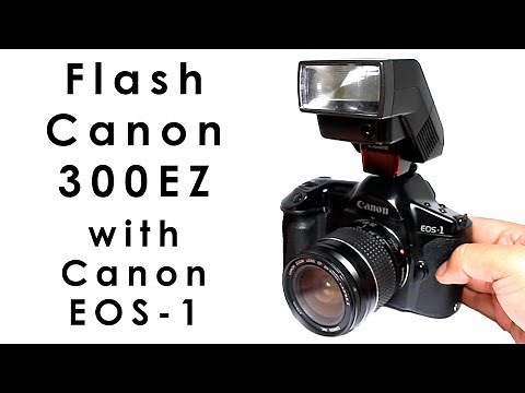 How to Use Flash Canon 300EZ in Canon EOS 1 Film Camera and How to Connect a Flash with Sync Cord