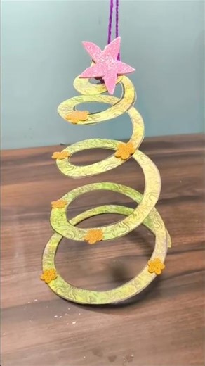 Christmas Tree craft from paper #christmas #trending #youtube #diy #diyideas