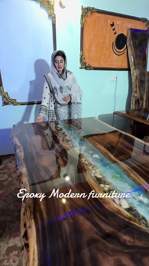Complete order Epoxy luxury dining table #woodepoxydiningtable #woodfurniture #homedecor # #furniture #resin #epoxy #officialyable #pakistan #usa🇺🇸 #standwithkashmir
