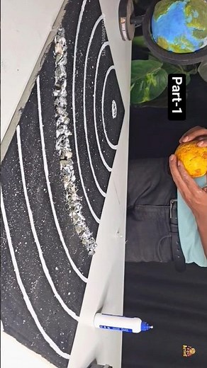 How to Make 3D Solar System Model with Cardboard | Easy School Project #trending #viral #viralshorts