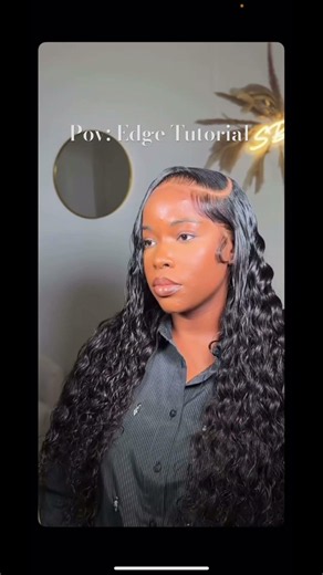 Pov: Edge tutorial 🎀 #edgestutorial #curlyhair #deepsidepart #simplesdges #viralshorts #blackhair
