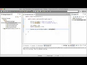 Java Tutorial 5 - Concatenation