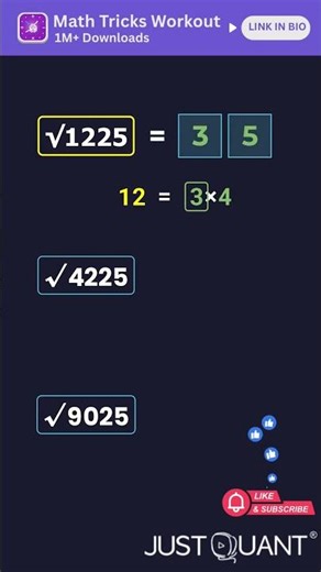 Math Tricks - Square Roots - Mental Math Tricks - Easy Maths - Simplification Tricks #mathtricks