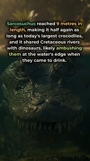 This Crocodile ATE Dinosaurs And Was 9m Long