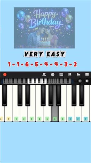 Happy Birthday Piano Tutorial Asmr #piano #orgmode #mobilepiano #pianotutorial #shorts