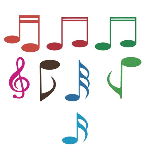 Music Note Embroidery Design, Musical Note Machine Embroidery File, 8 Design, 9 Size, Instant Download - Etsy