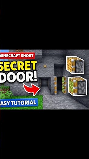 Minecraft Secret Door with Pistons 🤯