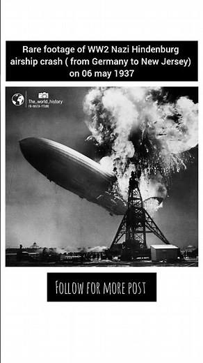 On 6 May 1937, the massive Nazi Hindenburg airship crash Germany to New Jersey #history #shorts