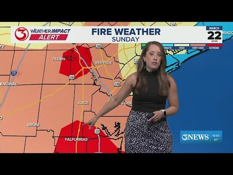 3000-acre grass fire in Kenedy County, and fire concerns go up over the weekend