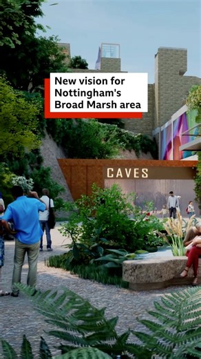 Take a look at this! 👀 New footage shared by the council shows how Nottingham's Broad Marsh area could look once its regeneration is complete. It's hoped it will offer "innovative" new spaces for the city. Share your thoughts in the comments ⬇️ | BBC Nottingham