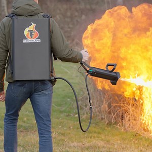 54 reactions · 17 shares | Mount this flamethrower on a gun, tripod, or even your robot dog! 烙 Plus it's got remote fire capabilities!  Turn the heat up a notch and order yours today! at Throwflame.com  #throwflame #flamethrower #technologytrends | Throwflame.com | Facebook