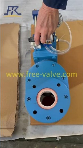 Performing the pneumatic ceramic lined double disc gate valve testing