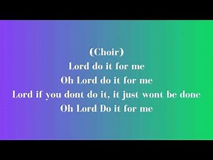 Zacardi Cortez "Lord Do It For Me" (Live) Lyric Insrumental