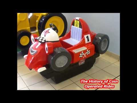 2000s Coin Operated Racing Car Kiddie Ride - Roary the Racing Car