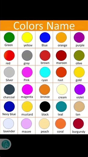 colors names #english