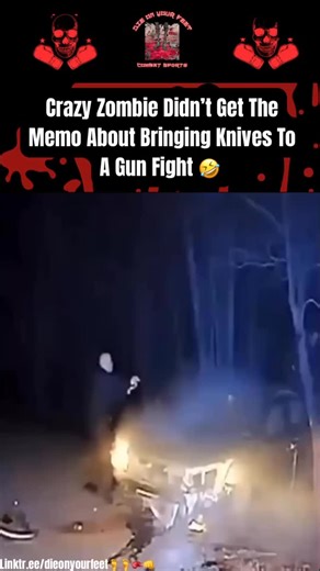 Die On Your Feet Boxing And Combat Sports on Instagram: "Crazy Zombie Didn’t Get The Memo About Bringing Knives To A Gun Fight 🤣 Follow @die_on_your_feet for the best 🥊👊🤼‍♀🥋Combat Sports #fafo #zombie #litup"