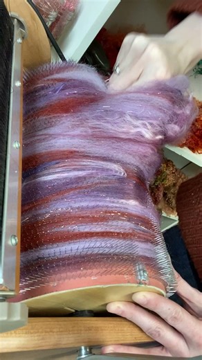 Creating Colorful Wool Batts with a Drum Carder