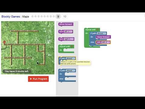 Blockly Maze Level 9 Solution