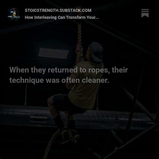 You can't force your body to change the way you want it to change. The body does what it does, as I often say. What you can do is train smart. This method, a proven learning and study method that creates "desirable difficulties", also works for your physical development. Link to episode in comments. | Korey Samuelson | Facebook