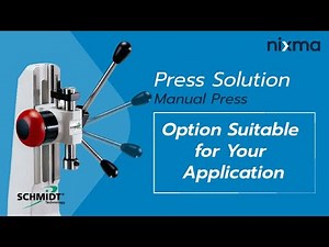 Schmidt Manual Presses Solutions - NIXMA