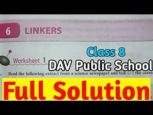 ||Linkers Solution||DAV Class 8 English Practice Ch 6 Linkers Solution||Collection Of Study||