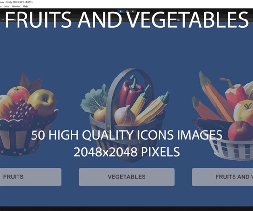 ArtStation - Fruits and Vegetables | Unity | Icons | Game Assets