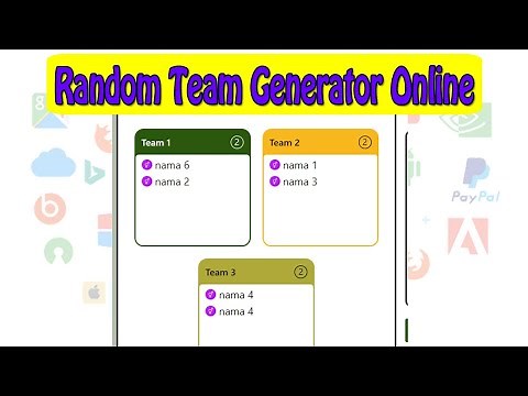 Cara Mengacak Nama Kelompok Secara Online (Random team generator)