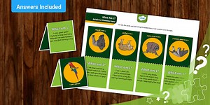 What Am I? Rainforest Guessing Game Cards