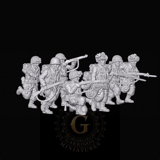 US Airborne Patrol X8: 20mm and 28mm WW2 Wargame and Display Miniatures - Etsy