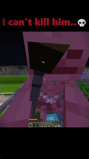 I can't kill him..💀 #minecraft #shorts