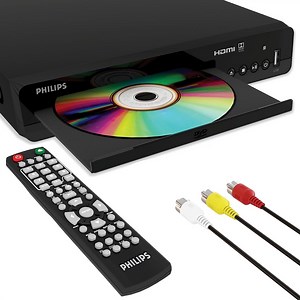Philips 1080P HD DVD Player with Remote for TV | USB Input & RCA Cable for Home Stereo System - Walmart.com