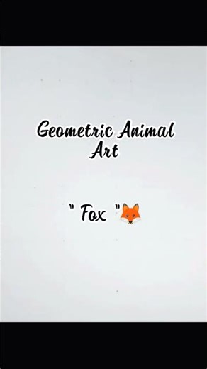 🦊✨Geometric Fox Art 🎨| Creative Shapes & Colors 🔶🟣🟢Simple lines ➝ Bold colors ➝ Unique style ✨